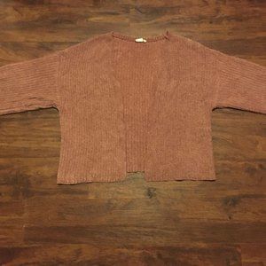Rose open knit cardigan